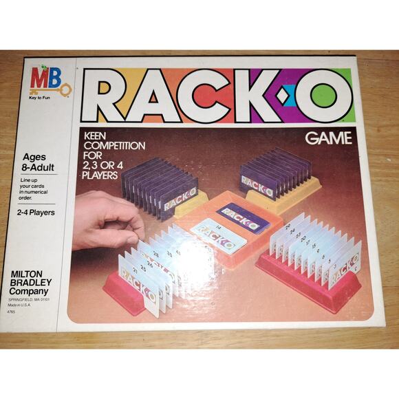 Vintage 1980 Milton Bradley RACK-O Card Board Game Complete - Picture 1 of 5